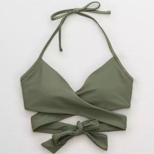 Arie army green wrap bikini